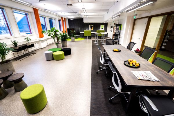 Bild på ett mötesutrymme på campus kungsgården